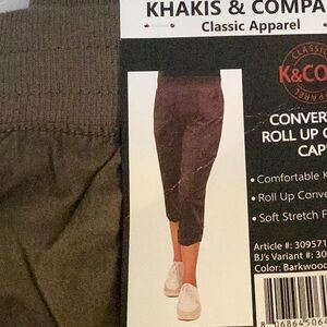 Khakis & Company Convertible Roll Up Cargo Capri